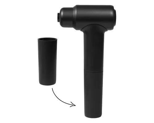 Перкуссионный массажер Relax Tone, вибрационный, для тела, со сменными насадками, черный