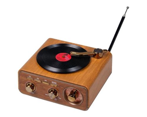 Ретро радио в стиле радиолы, Heritage Nostalgia, диапазон частот  AM FM SW, с USB порт,  Bluetooth, цвет светло-коричневый