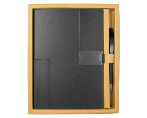 Набор подарочный Solution Blueprint Duo (блокнот, ручка) в крафтовой коробке, черный