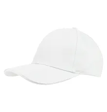 Кепка 6-панельная Oxford 300, c белым сендвичем, белая