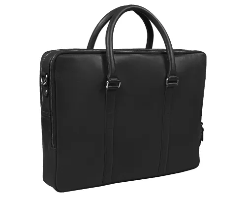 Портфель для ноутбука Vancouver Leather из натуральной кожи, черный