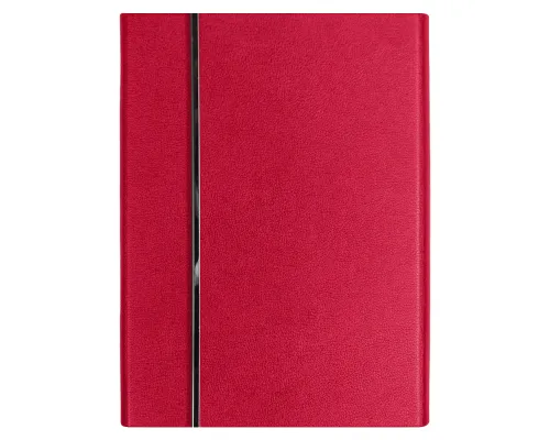 Ежедневник Alfa Bird Petrus A5, красный, недатированный, в твердой обложке с металлическим элементом