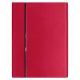 Ежедневник Alfa Bird Petrus A5, красный, недатированный, в твердой обложке с металлическим элементом