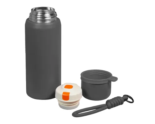 Термос вакуумный стальной La Vie с ремувкой  двухстеночный 500 мл матовый в подарочной упаковке, темно-серый