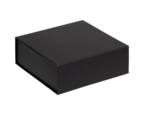 Подарочная коробка, размер 25*21*8,5 см, Solution Prestige Linen с магнитным клапаном, черная,
