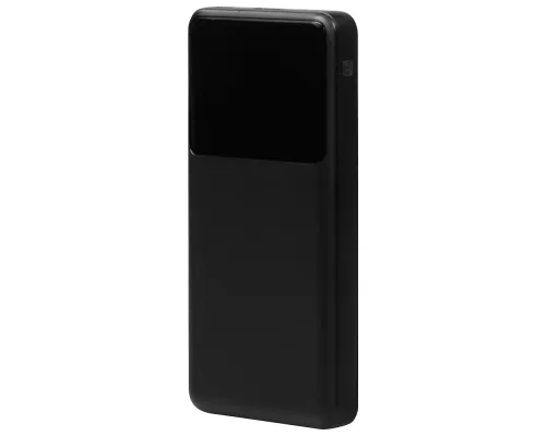 Внешний аккумулятор (powerbank)  «Stream 10»,  10 000 mAH, с двумя зарядными шнурами,  22,5W (Ватт)  super fast charge, Power Delivery (PD) 25.5W (dfnn),  c цифровым дисплеем для контроля заряда, черный
