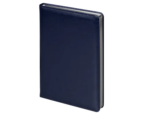 Ежедневник City Nebraska Tennessee A5, недатированный, темно-синий  с серебристым срезом