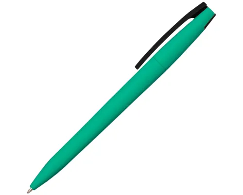 Ручка шариковая, пластиковая софт-тач, Zorro Color Mix зеленая/черная