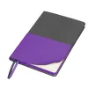 Ежедневник Flexy Smart Harbor Nuba Billy А5, темно-серый/фиолетовый, недатированный, в гибкой обложке