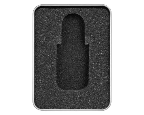 Футляр Palermo для флеш накопителя металлический, размер 11,5*8,5 см, серебристый