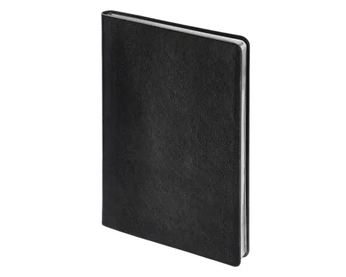 Ежедневник Flexy Buffalo А5, черный с серебристым срезом, недатированный, в гибкой обложке
