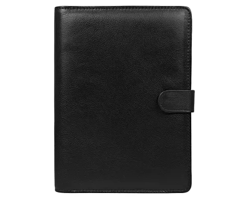 Ежедневник в суперобложке Country Leather Sky A5+ из нат. кожи, черный, недатированный, с магнитным клапаном, в подарочной коробке