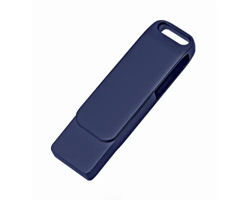 Флеш накопитель Bergamo, USB 2.0 16GB, металл, темно-синий