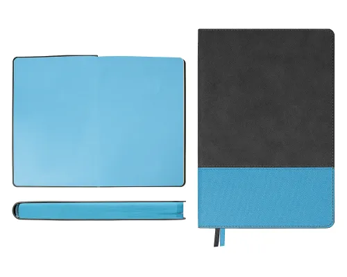 Ежедневник Flexy Treviso Nuba Sand Color А5, серый/голубой, недатированный, в гибкой обложке