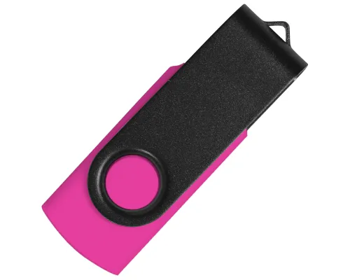 Флеш накопитель USB 2.0 Twister Сolor Mix 16GB, пластик Софт Тач/металл, розовый/черный