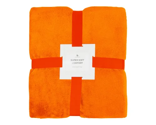 Плед мягкий флисовый Super Soft  Comfort Travel, 125*170 см, оранжевый