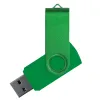 Флеш накопитель USB 2.0 Twister Assembly 16GB, пластик Софт Тач/металл, зеленый/зеленый
