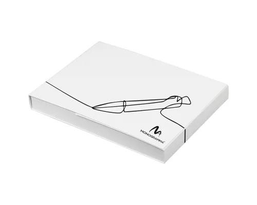 Коробка для ручек Solution белая, с кремовым ложементом, размер 20,5*16*2 см