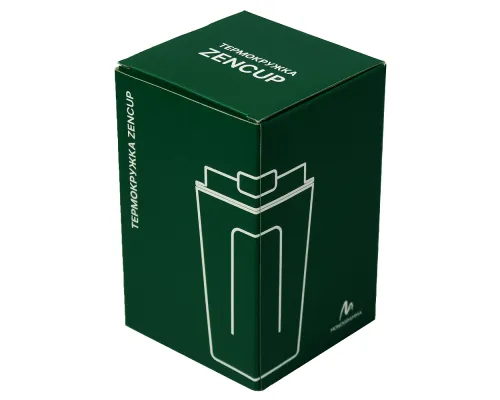Термокружка Zencup вакуумная, стальная, 380 мл, зеленая