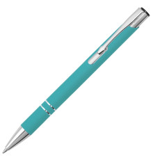 Ручка шариковая Legend Soft Touch, бирюзовая 7709