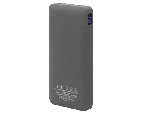Внешний аккумулятор (powerbank) «WeCharge Velvet», 10 000 mAH, 5V -2A , c цифровым дисплеем для контроля заряда, серый