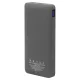 Внешний аккумулятор (powerbank) «WeCharge Velvet», 10 000 mAH, 5V -2A , c цифровым дисплеем для контроля заряда, серый