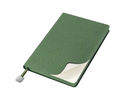 Ежедневник Flexy Cambric А5, зеленый, недатированный, в гибкой обложке