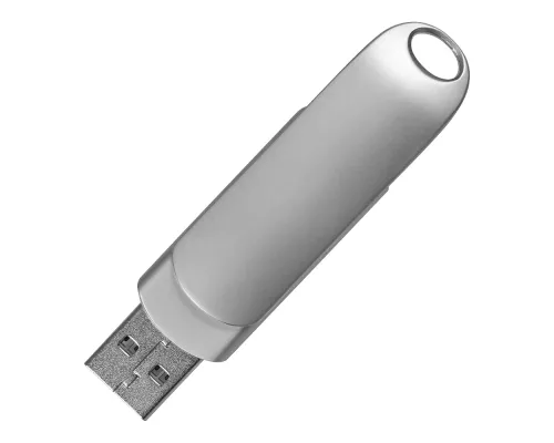 Флеш накопитель USB 2.0 + TYPE C Cupertino, металл, серебристый матовый, 32 GB