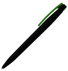 Ручка шариковая, пластиковая софт-тач, Zorro Color Mix, черная/зеленая 348