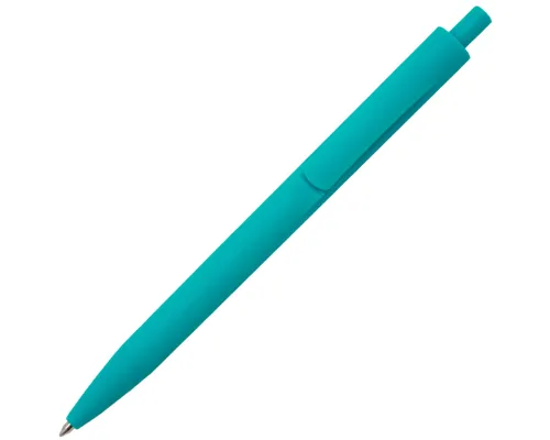 Ручка шариковая IGLA SOFT, пластиковая, софт-тач, бирюзовая