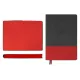 Ежедневник Flexy Treviso Nuba Sand Color А5, серый/красный, недатированный, в гибкой обложке