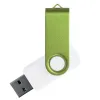Флеш накопитель USB 2.0 Twister Сolor Mix 16GB, пластик Софт Тач/металл, белый/светло-зеленый