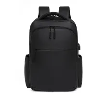 Городской рюкзак Space  с отделением для ноутбука, водоотталкивающий, нейлоновый, черный