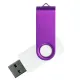 Флеш накопитель USB 2.0 Twister Сolor Mix 16GB, пластик Софт Тач/металл, белый/фиолетовый