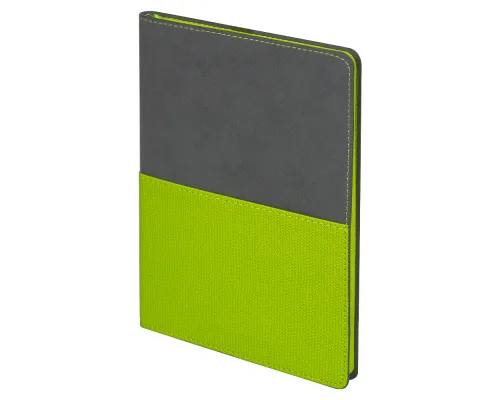 Ежедневник Flexy Smart Harbor Nuba Billy А5, темно-серый/салатовый, недатированный, в гибкой обложке