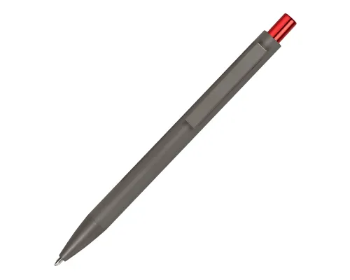 Ручка шариковая Snap Mirror матовая, металл, серый с красным