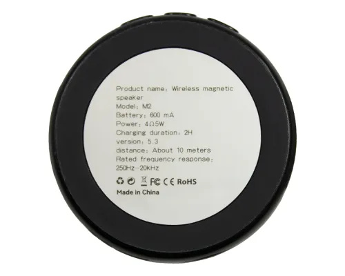 Колонка беспроводная MyTone Light  Magnet Sound, со светомузыкой, черная