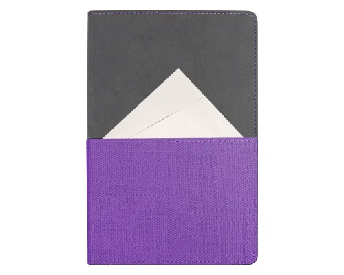 Ежедневник Flexy Smart Harbor Nuba Billy А5, темно-серый/фиолетовый, недатированный, в гибкой обложке