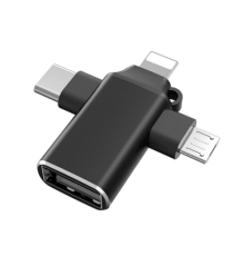 Переходник (адаптер) OTG 4 в 1 (micro USB, Lightning, Type C, USB A, speed up to 5 gigabit