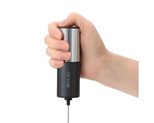 Вспениватель молока электрический с металлической подставкой, Circle Joy Silver Knight Series Electric Milk Frother, серебристый/черный Вспениватель молока электрический с металлической подставкой, Circle Joy Silver Knight Series Electric Milk Frother, серебристый/черный