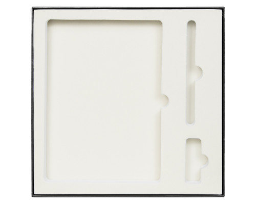 Коробка подарочная Solution Superior Linen под ежедневник, ручку и флешку, черная, 25,7x25,7 см, бежевый ложемент Коробка подарочная Solution Superior Linen под ежедневник, ручку и флешку, черная, 25,7x25,7 см, бежевый ложемент