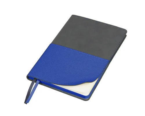 Ежедневник Flexy Smart Harbor Nuba Billy А5, темно-серый/синий, недатированный, в гибкой обложке