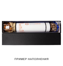 Коробка подарочная Solution, черная, размер 34,5*8*7,5 см