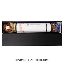 Коробка подарочная Solution, черная, размер 34,5*8*7,5 см