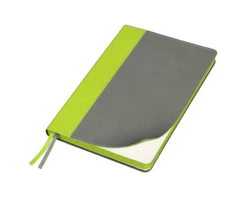 Ежедневник Flexy Viva Latte Sand Color A5, серый с салатовым, недатированный, в гибкой обложке