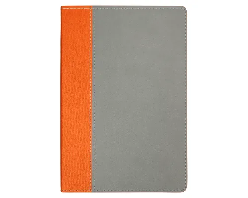 Ежедневник Flexy Viva Latte Sand Color A5, серый с оранжевым, недатированный, в гибкой обложке