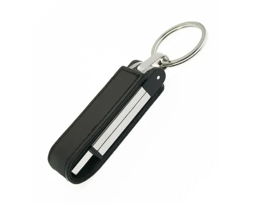 Флеш накопитель USB 2.0 Verona в кожаном чехле 32GB, металл, черный/серебристый Флеш накопитель USB 2.0 Verona в кожаном чехле 32GB, металл, черный/серебристый