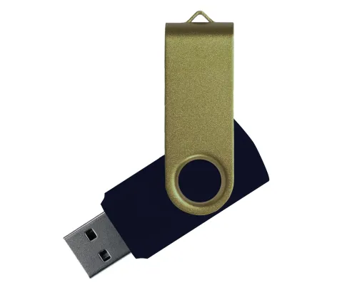 Флеш накопитель USB 2.0 Twister Сolor Mix 16GB, пластик Софт Тач/металл, черный/оливковый