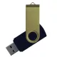 Флеш накопитель USB 2.0 Twister Сolor Mix 16GB, пластик Софт Тач/металл, черный/оливковый
