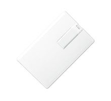 Флеш накопитель USB 2.0 в виде кредитной карты 32GB, пластик, белый
